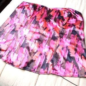 80s vibe multi color gorgeous Satin Corset